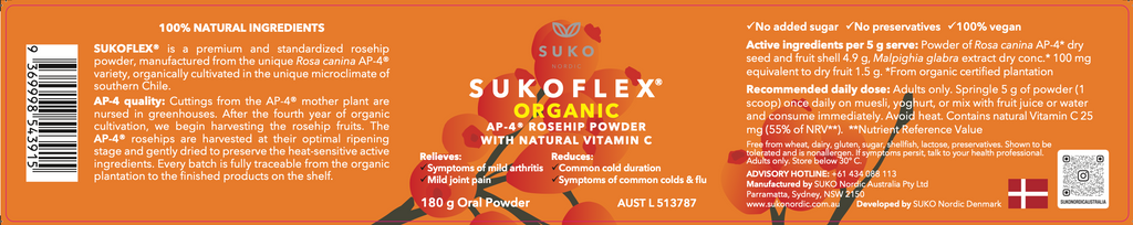 SUKOFLEX® Rosehip Powder (AP-4®) - 180g